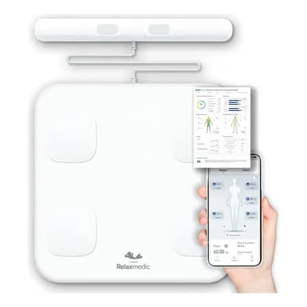 Foto de Balança De Bioimpedância Profissional 8 Sensores Digital App - Relaxmedic