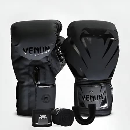Foto de Luva Boxe Muay Thai Profissional + Bandagem + Bucal Venum