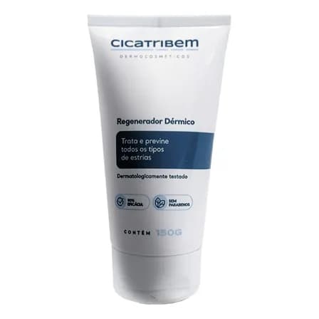 Foto de Creme Hidratante Anti Estrias Regenerador Dérmico da Cicatribem 150g