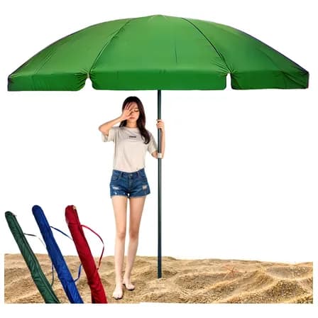Foto de Guarda Sol Gigante 2,40m Uv Praia Piscina Respirável Verão Verde Liso
