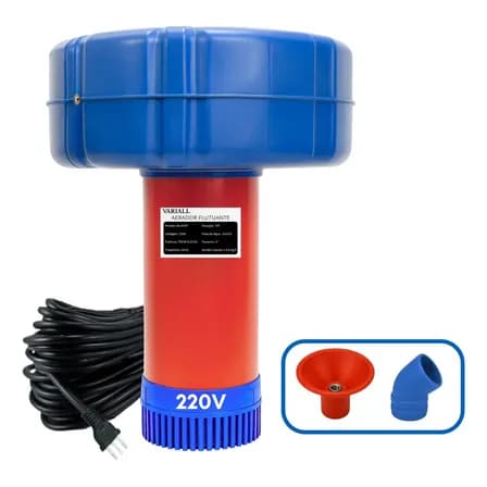 Foto de Aerador Chafariz 1.5cv 1.1kw Piscicultura Potente Oxigenio Bomba Lago Agua Peixes Tanque Oxigenador 15 Metros Fio