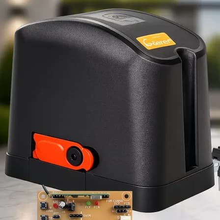 Foto de Kit Motor Portao Eletronico Garen 1/4hp 400kg 2controles 3m