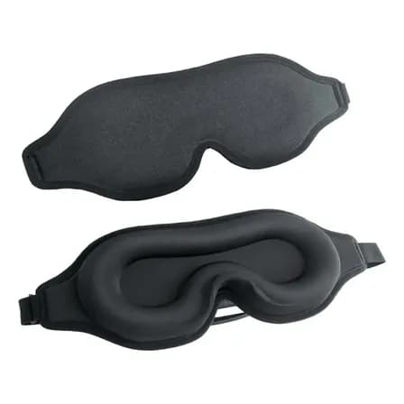 Foto de Mascara De Dormir Tapa Olho 3d Blackout Super Confortável Preto Mascara Sono Dormir