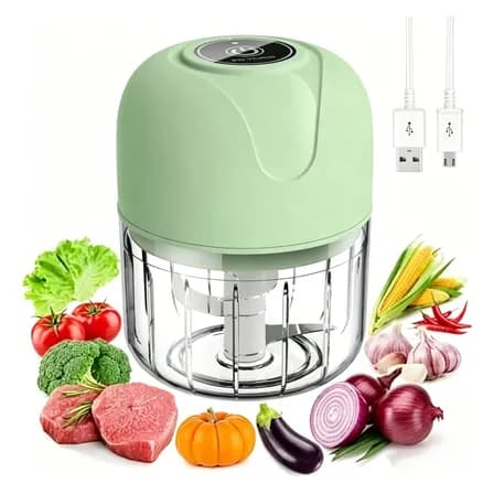 Foto de Picador Elétrico Usb 250ml Processador Para Alho Carne Verde 3.7v