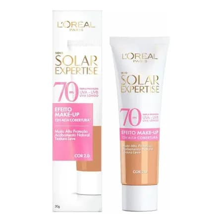 Foto de Protetor Solar Facial com Cor FPS 70 Alta Cobertura - L'Oréal Paris Solar Expertise Efeito Make Up 30g