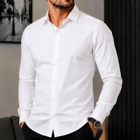 Foto de Camisa Social Masculina Slim Fit Premium Manga Longa