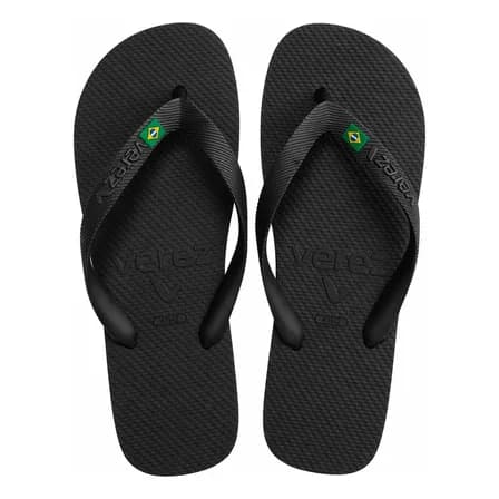 Foto de Chinelo Vérez Bandeirinha Brasil Original Masculino Preto 43/44