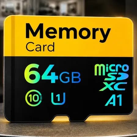 Foto de Cartão de Memória 64GB Micro SD Classe 10 Câmera Segurança Wi-Fi Icsee Yoosee 100MB/s
