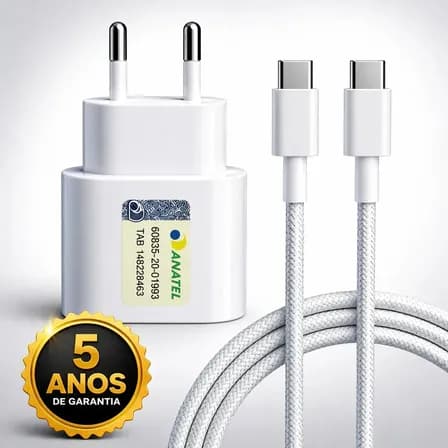Foto de Carregador Turbo Super Rápido 30w Para iPhone 15 16 17 Pro Max - Cabo Blindado Tipo Usb C Dtimp