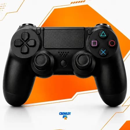 Foto de Controle Sem Fio Bluetooth Videogame Tv Smart Pc Gamer Celular Dual Shock Joystick Manete - Crowley
