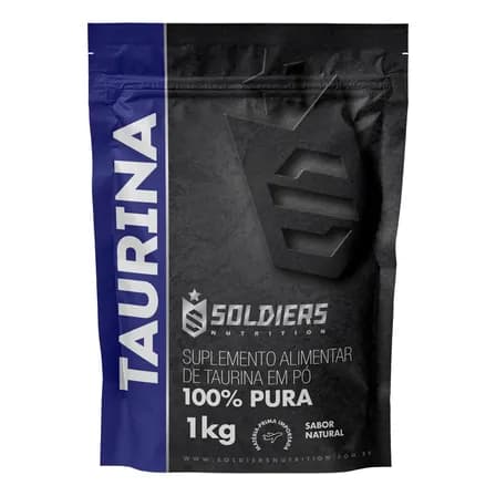 Foto de L- Taurina 1kg Suplemento em Pó 100% Pura Importada - Soldiers Nutrition
