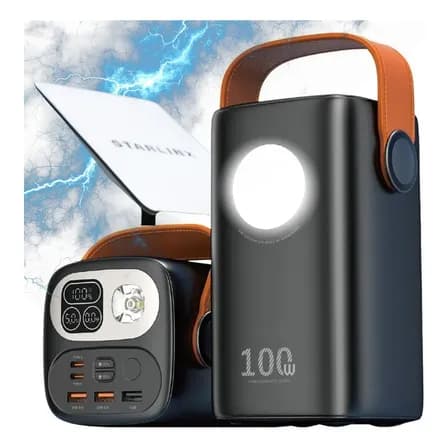 Foto de Power Bank 60.000mah 100w Para - Starlink Mini Ultra Rápido Carregador Portátil E Notebooks celulares computadores viagens trabalho home office proteções contra sobrecarga e curto-