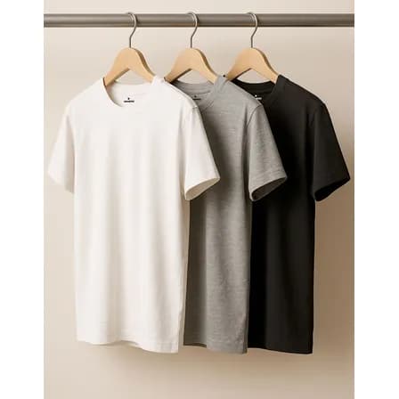 Foto de Kit 3 Camisetas Algodão Dia Dia Sandrini Básica Conforto