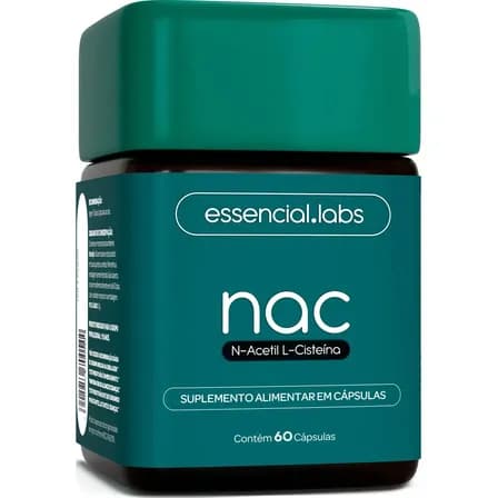 Foto de NAC 600mg - Fórmula Exclusiva com Máxima Concentração e Pureza - N-Acetil L-Cisteína - 60 Cápsulas