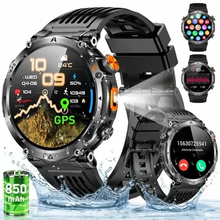 Foto de Relógio Inteligente Smartwatch Gps Autônomo IP68 3ATM À prova d'água 850mAh Preto NOVANTE Digital Feminino Masculino Esportivo Android IOS Notificações Instantâneas Bluetooth Chama