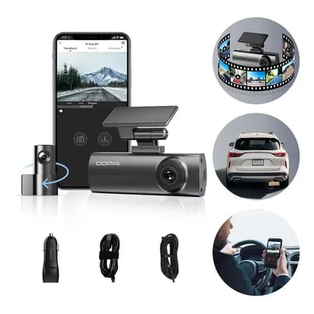 Foto de Ddpai N1 Dual Câmera Veicular 1296p+1080p Uber Nightvis App