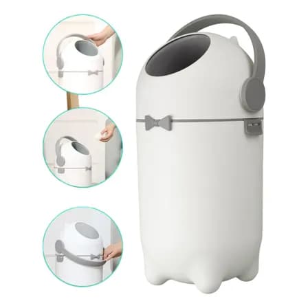Foto de Lixeira Antiodor Fraldas Bebe Lixo Magico Anti Odor Branco