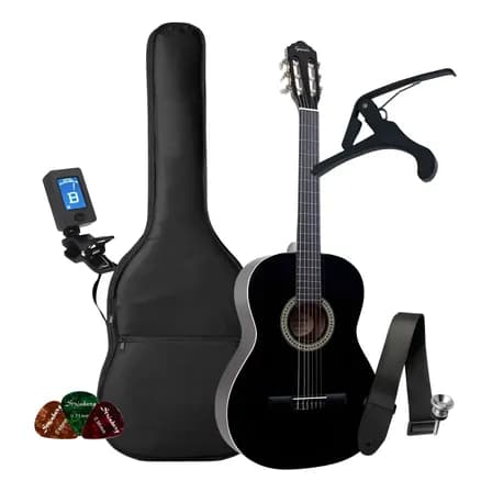 Foto de Kit Violão Iniciante Giannini Acústico N14 Nylon Completo