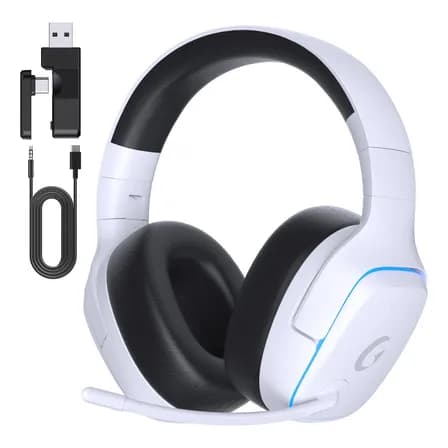 Foto de Fone De Ouvido Bluetooth Sem Fio Headset Gamer Olafvi Captain 780 Com Fio USB 5.3 PS5 PC 7.1 LED RGB