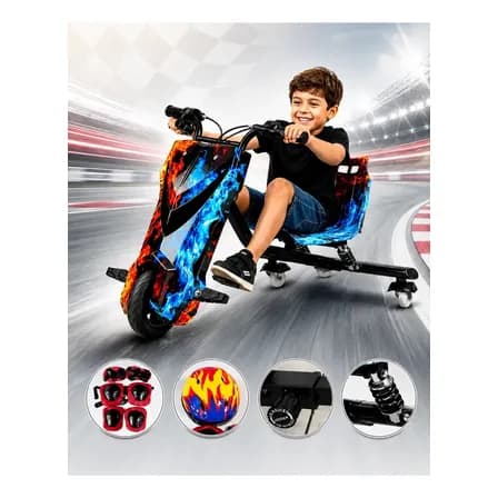 Foto de Triciclo Eletrico Drift Grande 350w 36v Suporta 90kg +brinde Gelo E Fogo