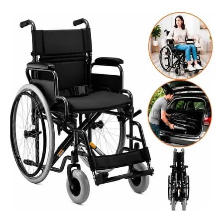 Foto de Cadeira De Rodas Dobrável Modelo D400 Até 120 Kg - Dellamed