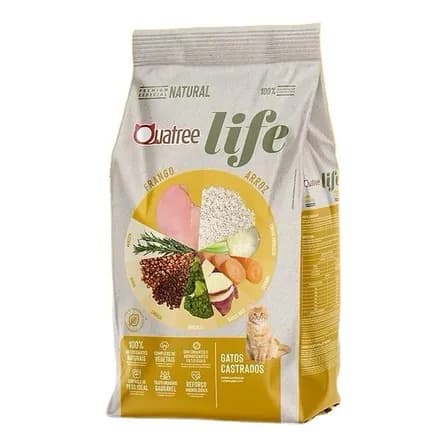 Foto de Ração Quatree Life gatos ad castrados 10,1kg sem transgênicos