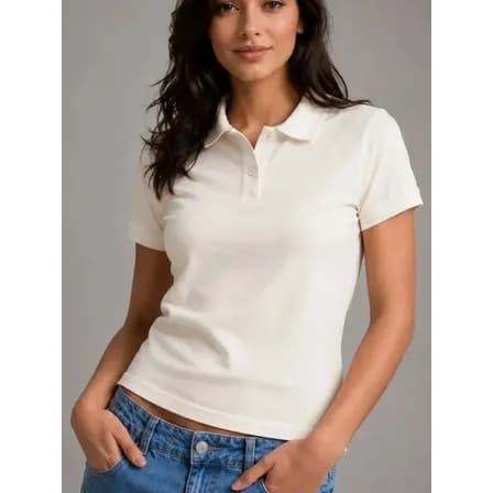 Foto de Camisa Gola Polo Feminina Básica Algodão Social Uniforme