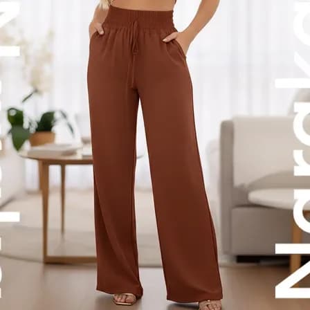 Foto de Calça Feminina Pantalona Duna Wide Leg Cintura Alta