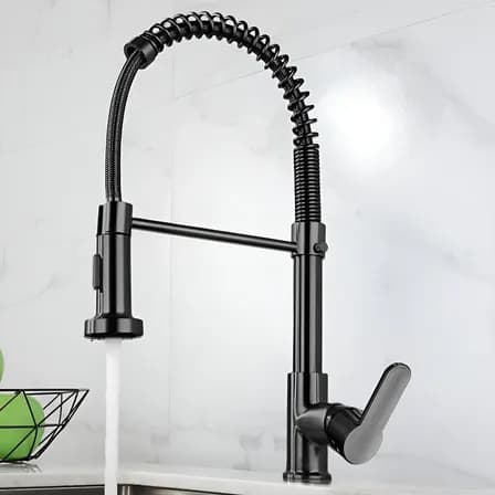 Foto de Torneira Cozinha Gourmet Bancada Flexível Monocomando Pia Preto B22-black