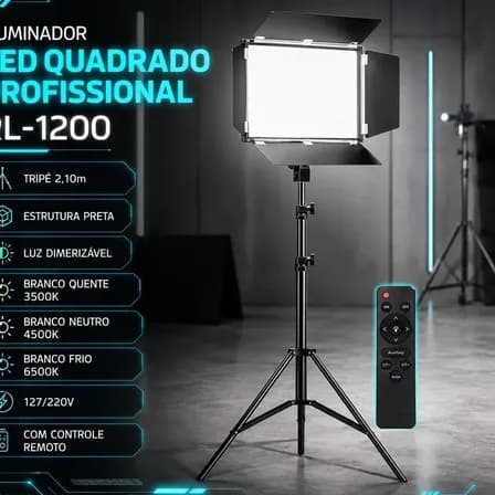 Foto de Led Iluminação Para Filmagem Photo Studio Light Com 15cm+2m Ajuste Infinito Da Luz
