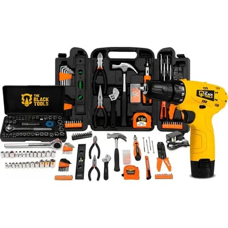 Foto de Kit Jogo Ferramentas 169 Peças Soquetes + Parafusdeira 12v