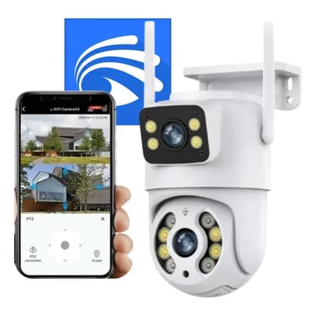 Foto de Câmera Dupla Segurança Wifi Ip Externa Lente 6mp App Yoosee Câmera Dupla Segurança Wifi Yoosee
