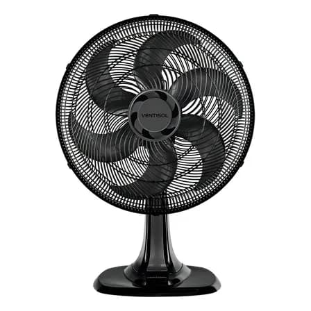 Foto de Ventilador De Mesa Ventisol Turbo 6 Pás 40cm Cor Da Estrutura Preto Cor Das Pás Preto Diâmetro 40 Cm Material Das Pás Plástico