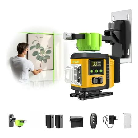 Foto de Nível Laser 12 Linhas Verde 40m Recarregável C Controle Pro