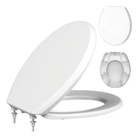 Foto de Assento Sanitário Tampa Universal Oval Lorenzetti Duratti Cor Branco