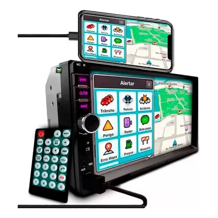 Foto de Central Multimídia Mp5 2 Din 7 Polegadas Espelhamento Usb Sd Bluetooth 7810h First