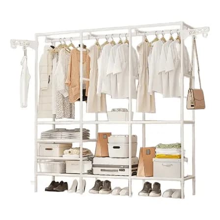 Foto de Organizador Roupa Aberto Closet 3 Colunas Desmontável Arara
