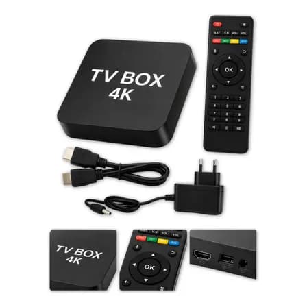 Foto de Smart Tv Box Android 10 4k Wi-fi 2gb Ram 16gb Netflix Prime Preto Padrão