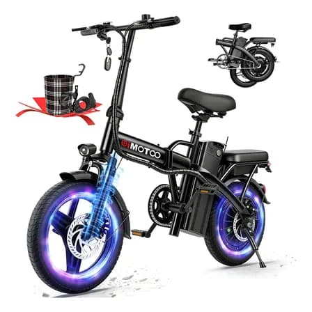Foto de Oimotoo S6 Bicicleta Elétrica Dobrável 450w-35km-40km/h Preto