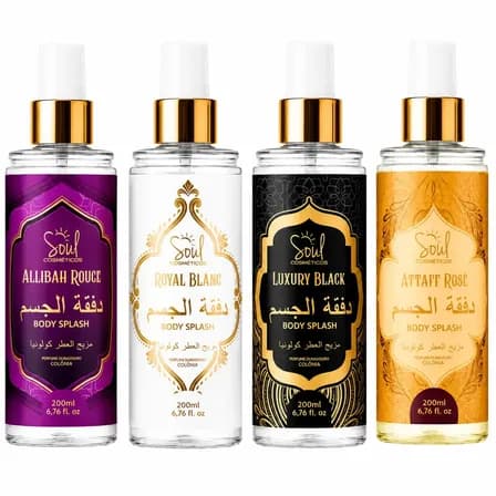 Foto de Body Splash Arabe C/4un 200ml Perfume Feminino de Luxo Alta Concentração