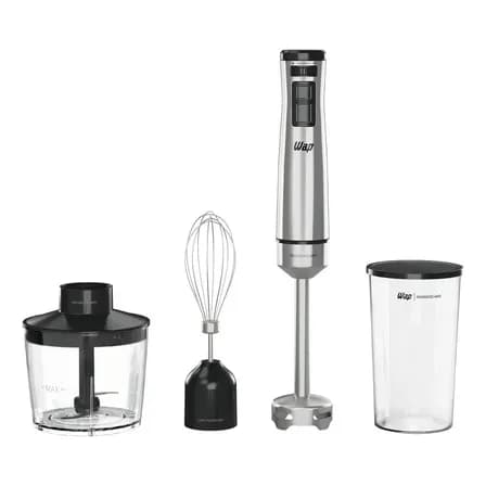 Foto de Mixer 3 Em 1 WAP WM1 Processador Portátil Inox com Batedor de Claras