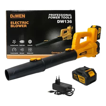 Foto de Soprador Profissional À Bateria 60000rpm 88v Dewen Amarelo 127/220v