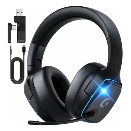 Foto de Olafvi Fone de Ouvido Bluetooth Sem Fio Headset Gamer BL 5.3 Preto Capitão 780 7.1 LED RGB