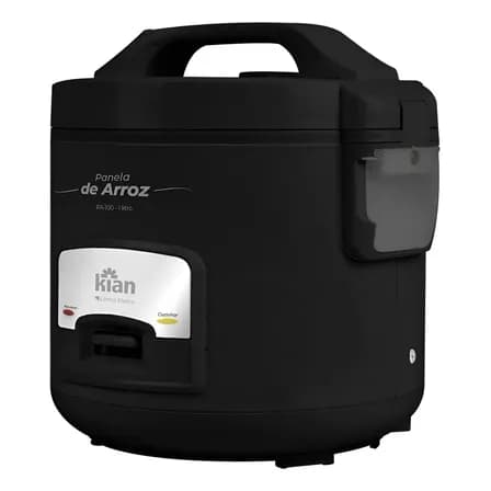 Foto de Panela De Arroz Elétrica Inox 5 Xícaras 400w Kian Preto 60