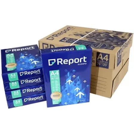 Foto de Papel Sulfite A4 Suzano Premium Report 75g Caixa C/10 Resmas Branco