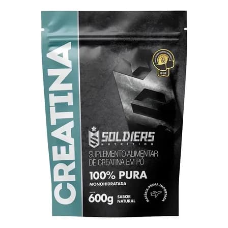 Foto de Creatina 600g Suplemento Monohidratada em pó 100% Pura - Soldiers Nutrition