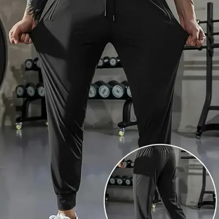 Foto de Calça Masculina Tactel Jogger Esportiva Academia Slim Treino