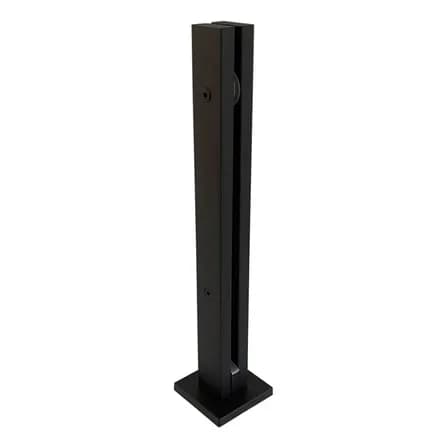 Foto de Coluna Torre Pinça Em Aço Inox Preto 40 Cm Para Vidro 8mm ou 10mm Decorplace