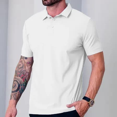 Foto de Camisa Polo Masculina Tecido Tech Confortavel Casual