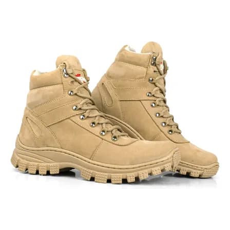 Foto de Bota Coturno Militar Masculino Areia Adventure Confortável